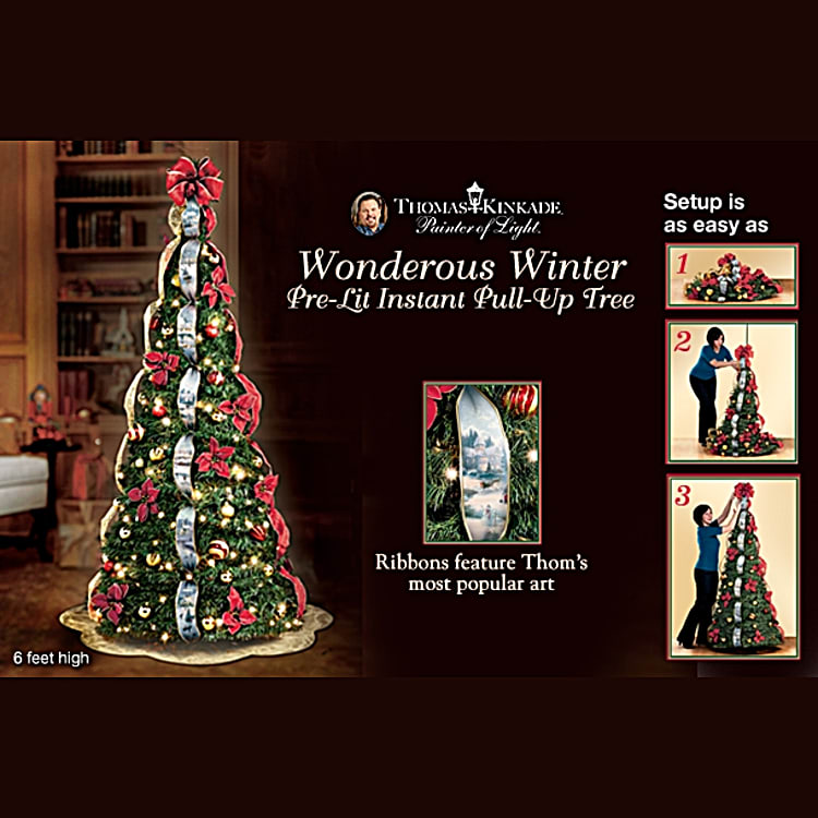 Thomas Kinkade Collapsible Christmas Tree The Gift Of Christmas