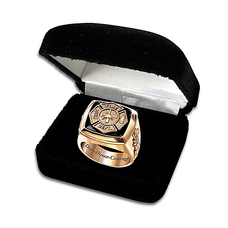 Firefighter maltese cross ring sales
