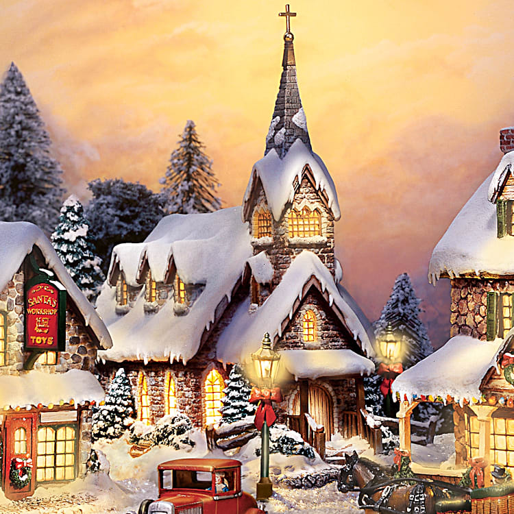 Thomas Kinkades Collectible Village Christmas Collection