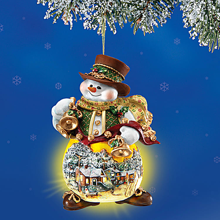Thomas Kinkade Snowman Ornament Collection: Memories Of Christmas