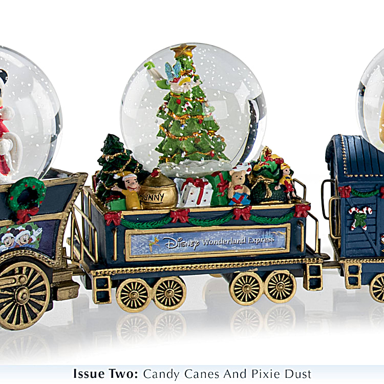 Disney Wonderland Express Miniature Snowglobe Train Collection