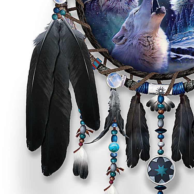 Wolf Dreamcatcher Collector Plate Collection: Sacred Spirit