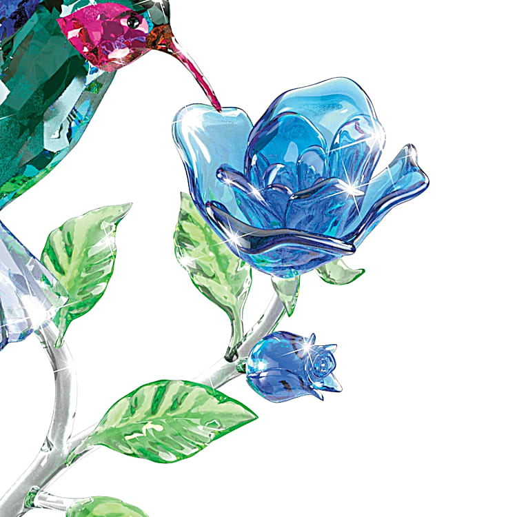 Happiness Carried by Blue Flowers.*シーグラス Garden Treasures Of Sparkling Elegance Hand-Polished Crystal