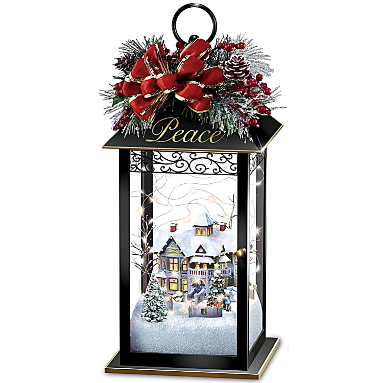 Thomas Kinkade Sparkle Of The Season Lantern Table
