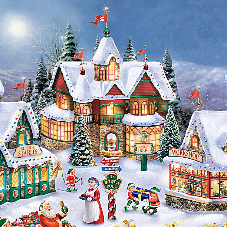 Thomas Kinkade Handcrafted North Pole Village Collection