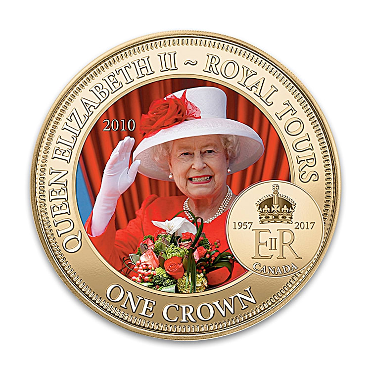 Queen Elizabeth II Royal Canadian Tours 24K Gold Genuine Legal