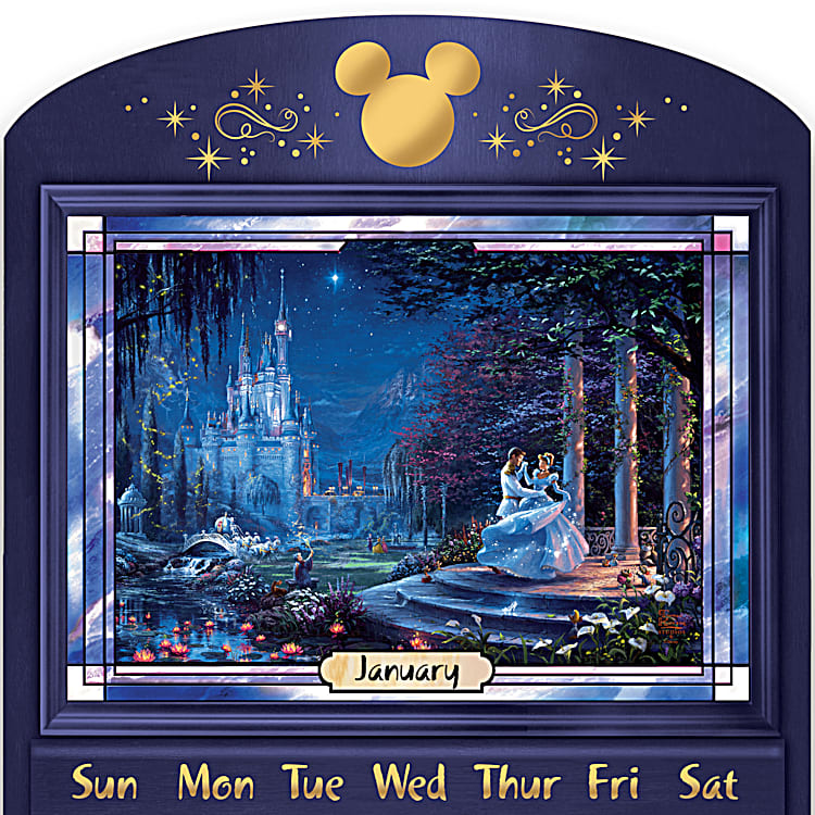 Thomas Kinkade Magical Seasons Of Disney Illuminated Stained Glass