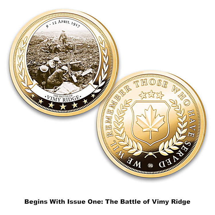 The Greatest Canadian War Battles 24K Gold-Plated Proof Coin
