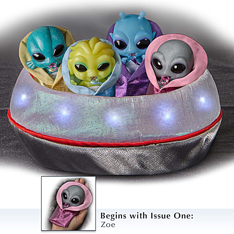 Out-of-This-World Alien Authentic Silicone Baby Doll Collection With Custom  Blankets & Removable Pacifiers