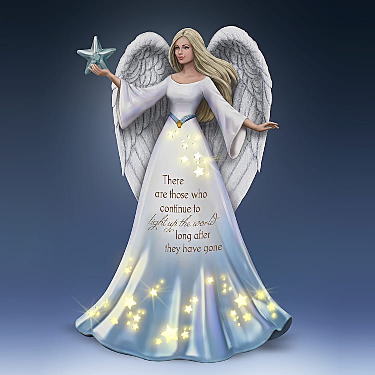 Thomas Kinkade Light Of Love Illuminated Angel Figurine