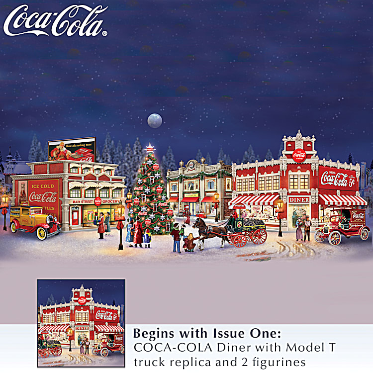 COCA-COLA Christmas Village Collection That Illuminates: Holiday