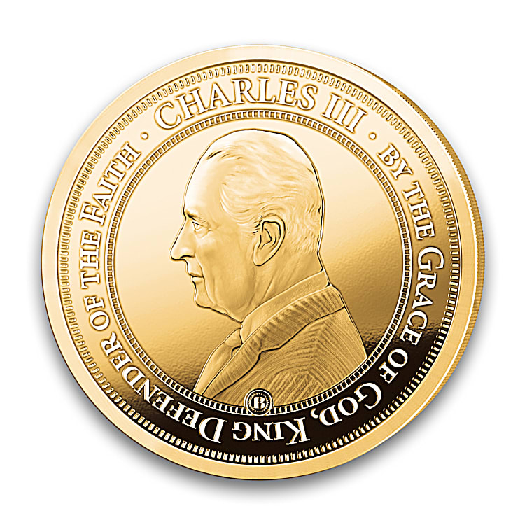 The King Charles III Royal Accession 24K Gold Plated Proof Coin