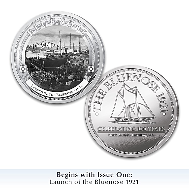 Bluenose Centennial 99.9% Silver-Plated Proof Collection Featuring