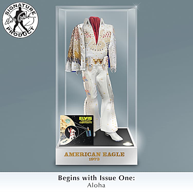 Illuminated Elvis Costume Sculpture Collection Featuring