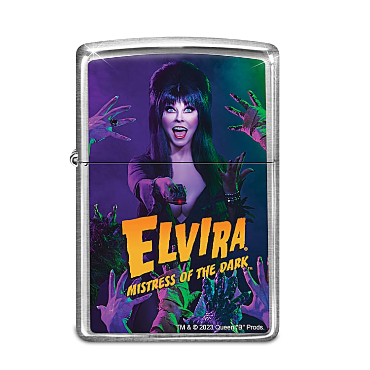 Elvira® Zippo® Lighters With A Hand-Painted Spooky Gothic Throne