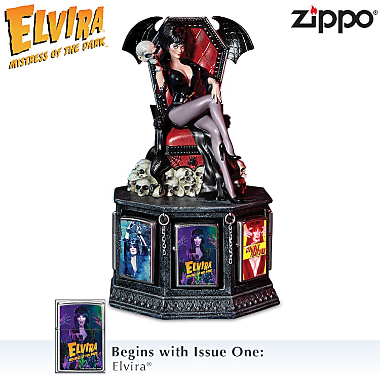 アクセサリー Alchemy Gothic P429 Elvir's Tryst Elvira® Zippo® Lighters With A Hand-Painted Spooky Gothic Throne