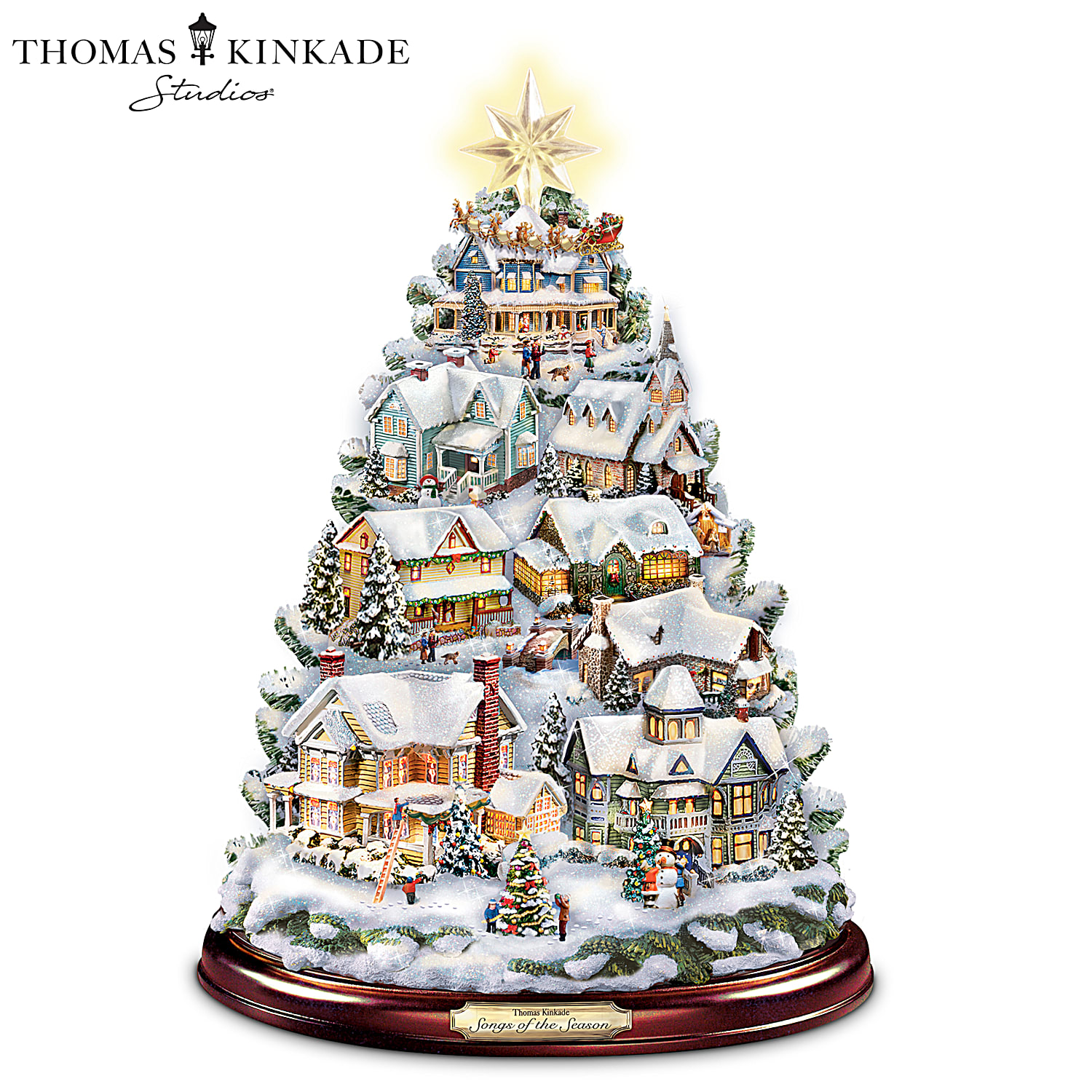 Thomas Kinkade Christmas Tabletop Tree: Songs Of The Season