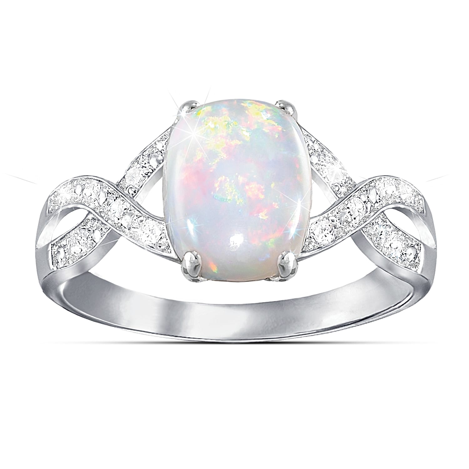 Opal and diamond rings sales