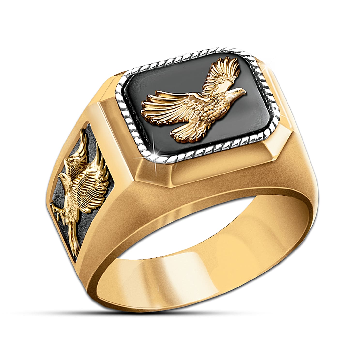 Gold eagle rings discount