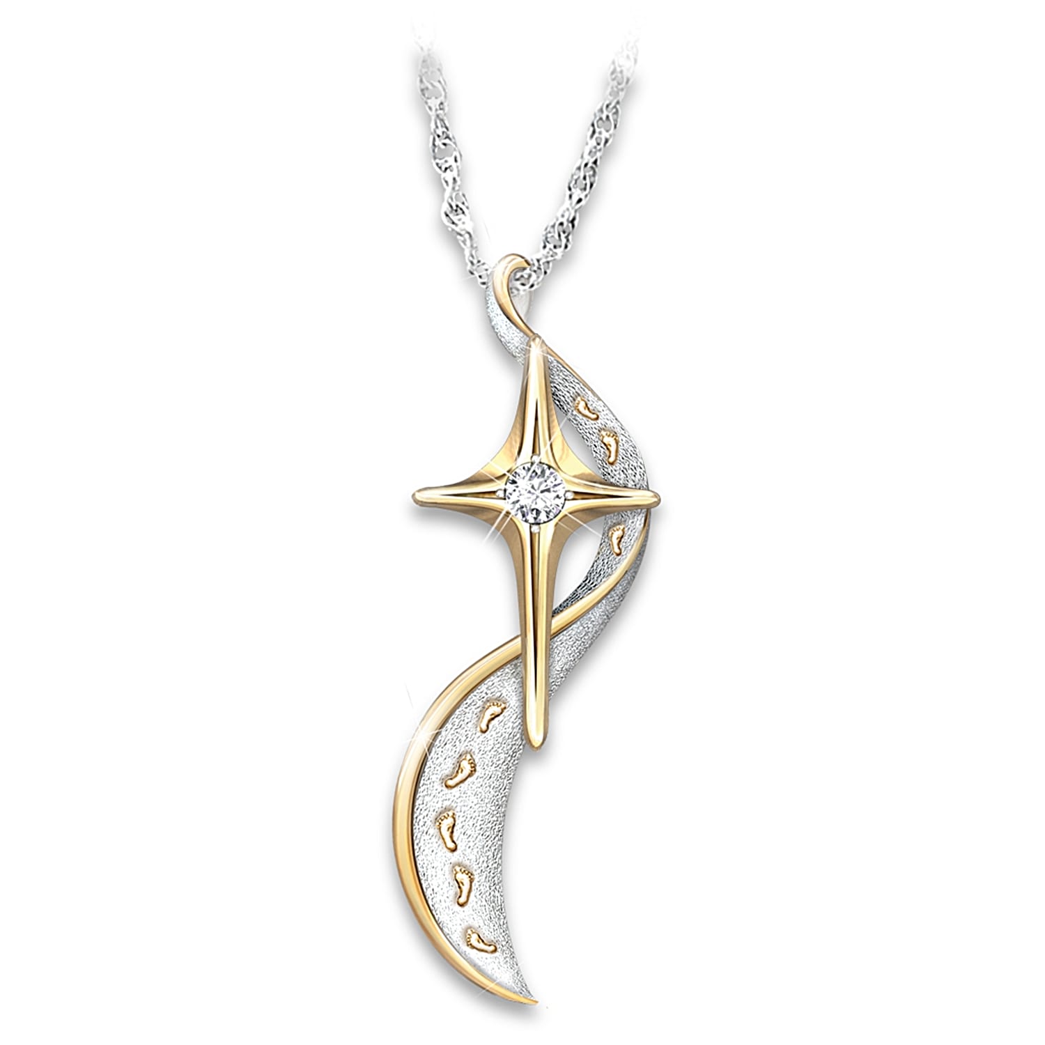 Footprints in the sand pendant on sale