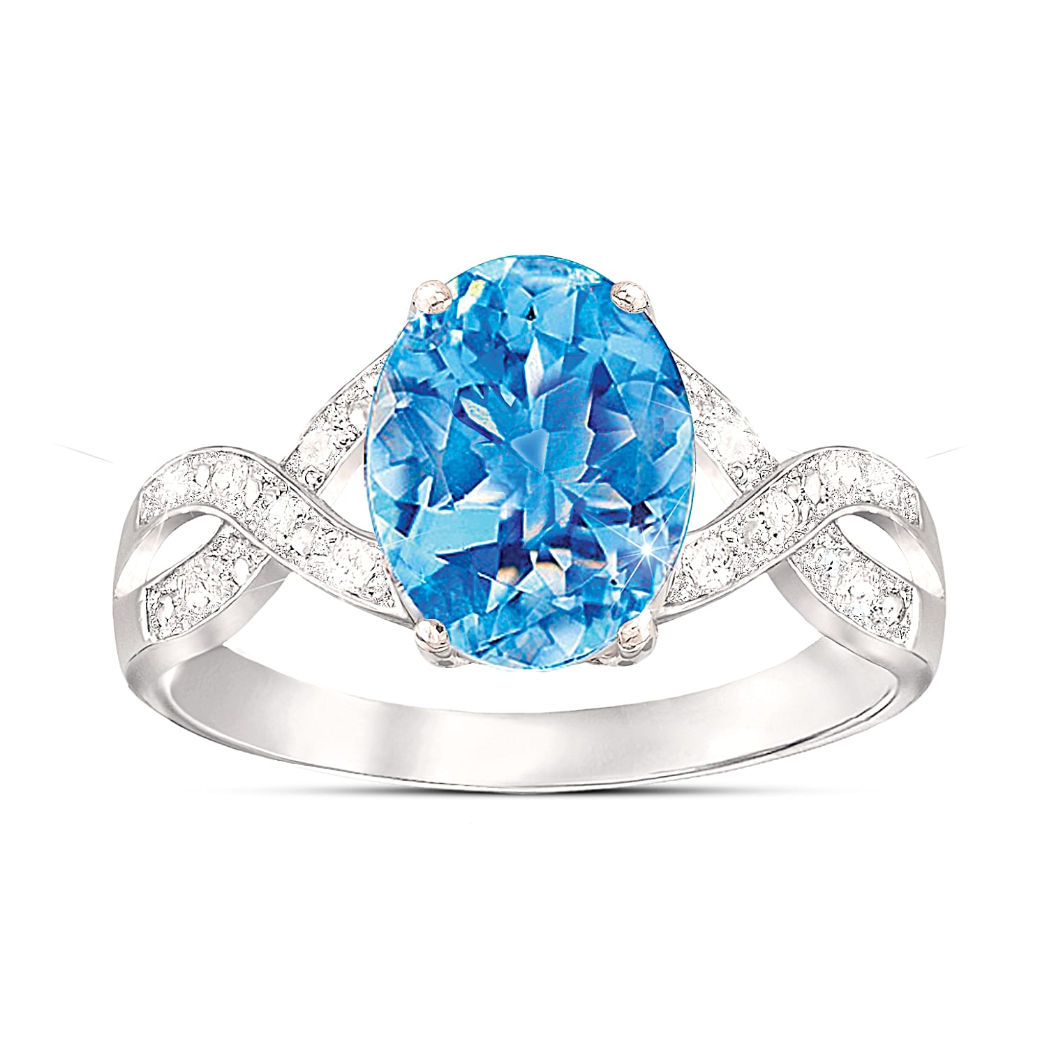 Topaz and diamond top
