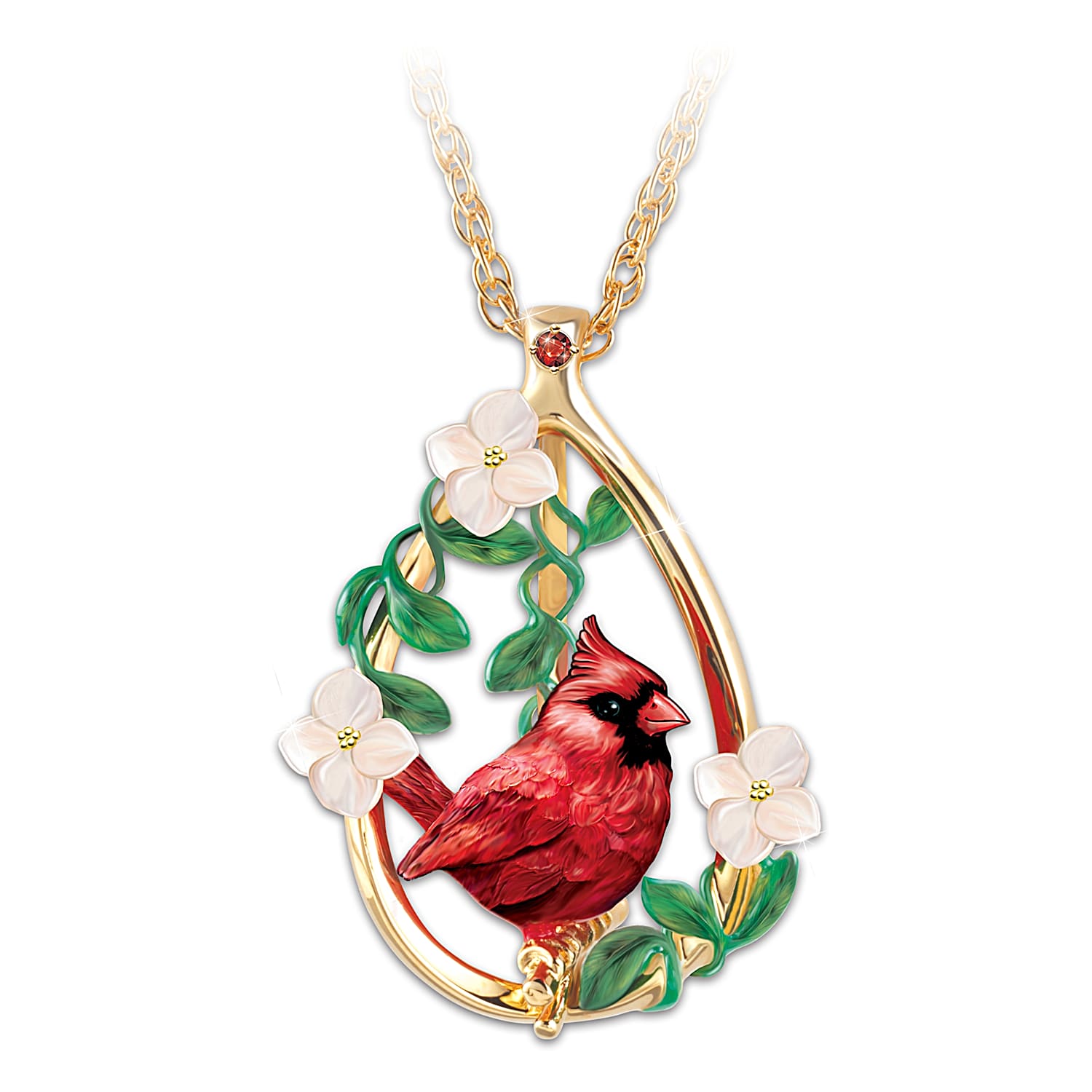 Bradford exchange 2025 cardinal necklace