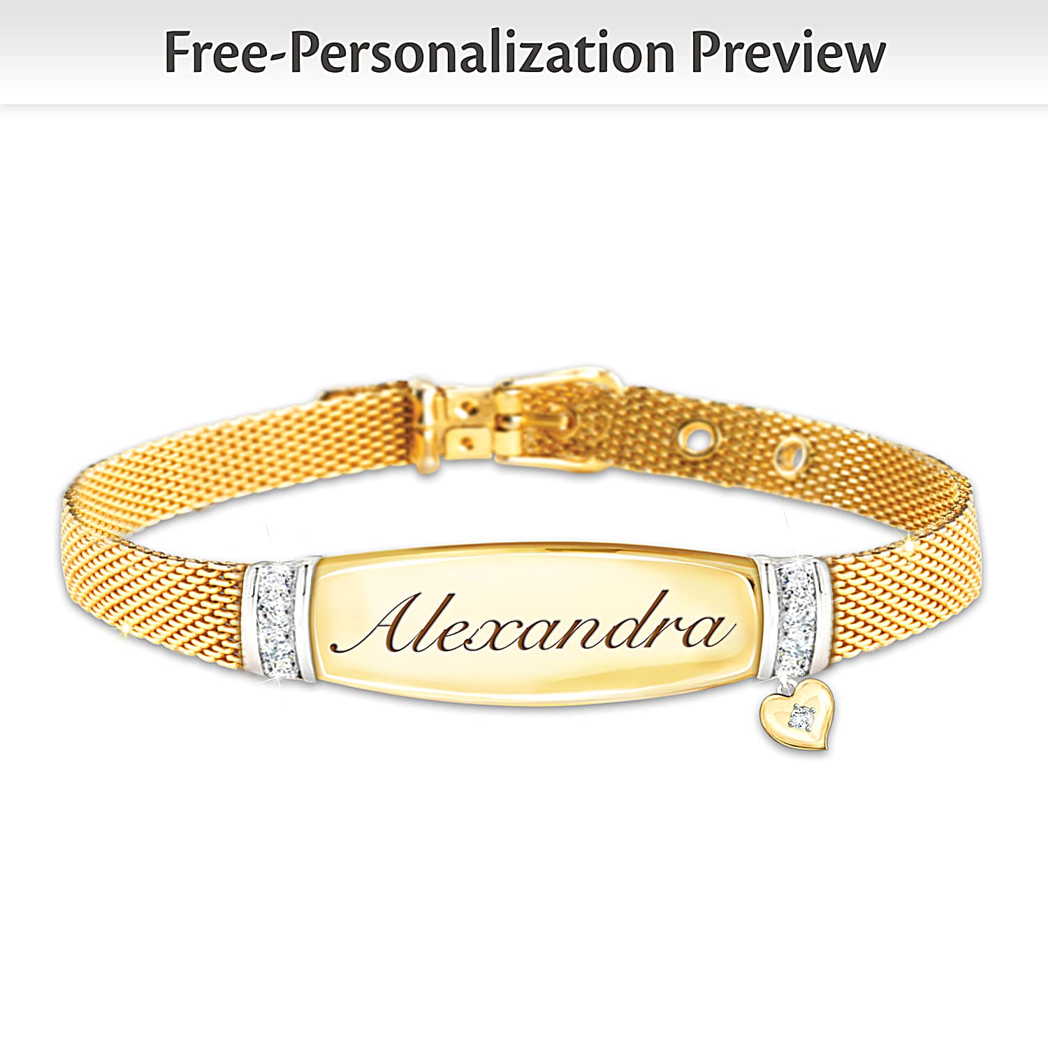 Love For My Daughter Personalized Diamond Bracelet Short Title provided
