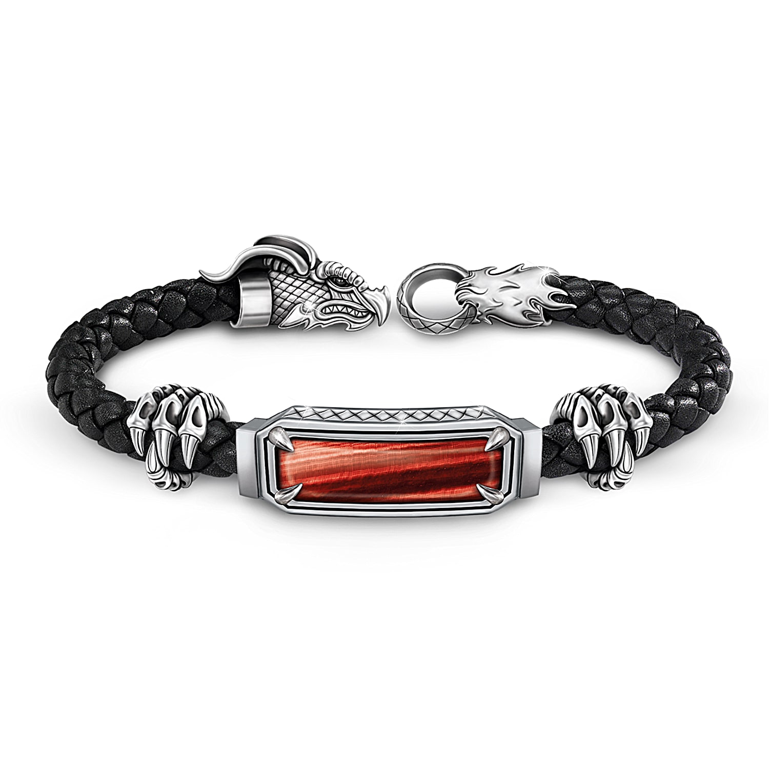 Tiger eye leather bracelet shop