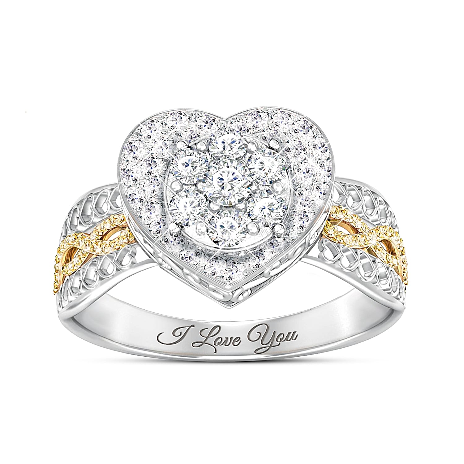 All My Love Women s Heart Shaped Diamond Ring