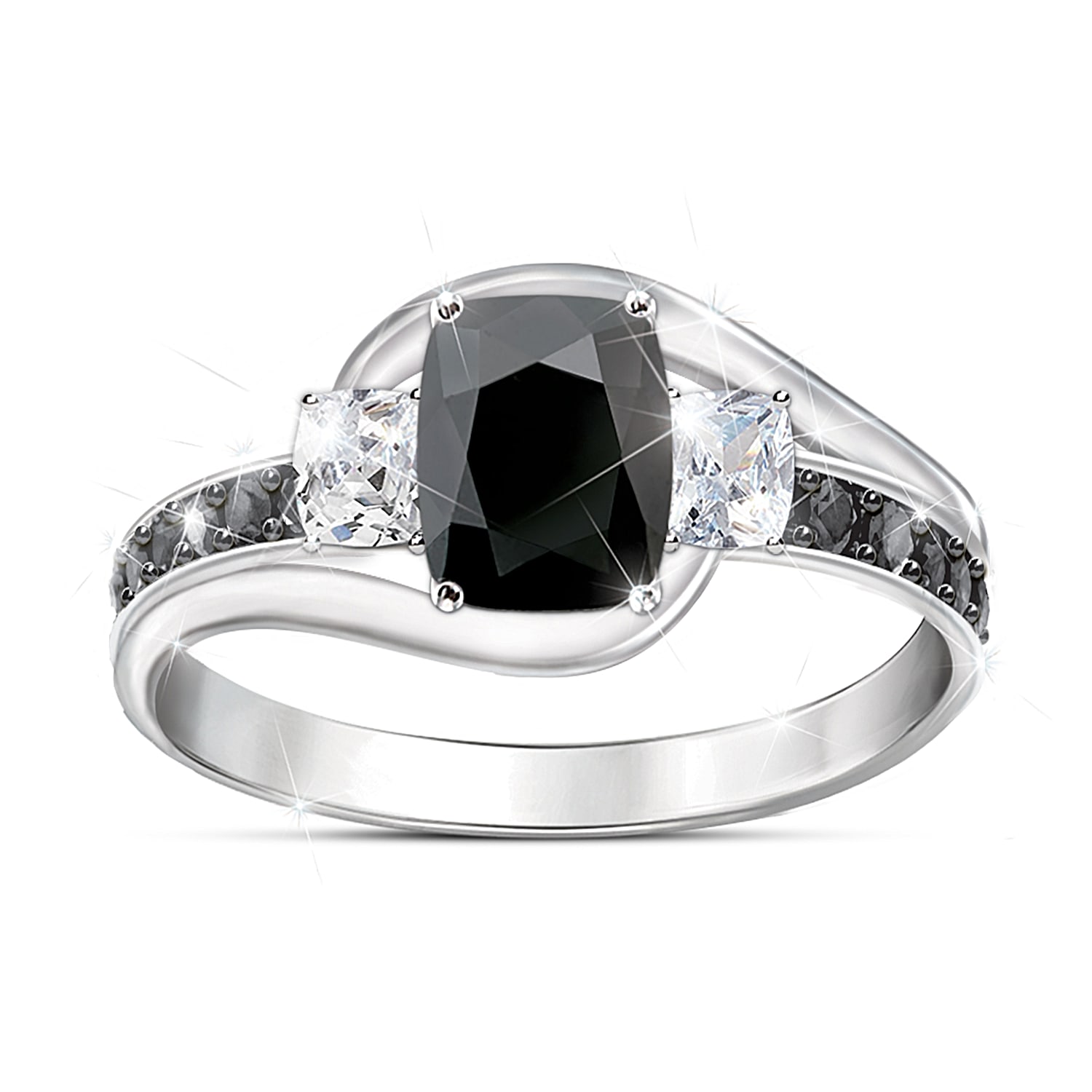 【BLACKPURPLE】[BLACKLABEL] Big Wedding Cubic Ring Galactic Sandstone Nebula Black Tungsten Mens Wedding Ring