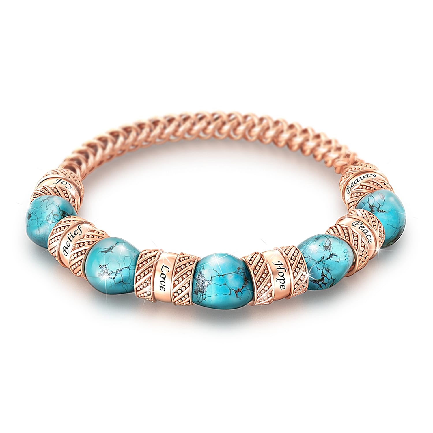 Touch Of Heaven Healing Womens Turquoise & Copper Bracelet