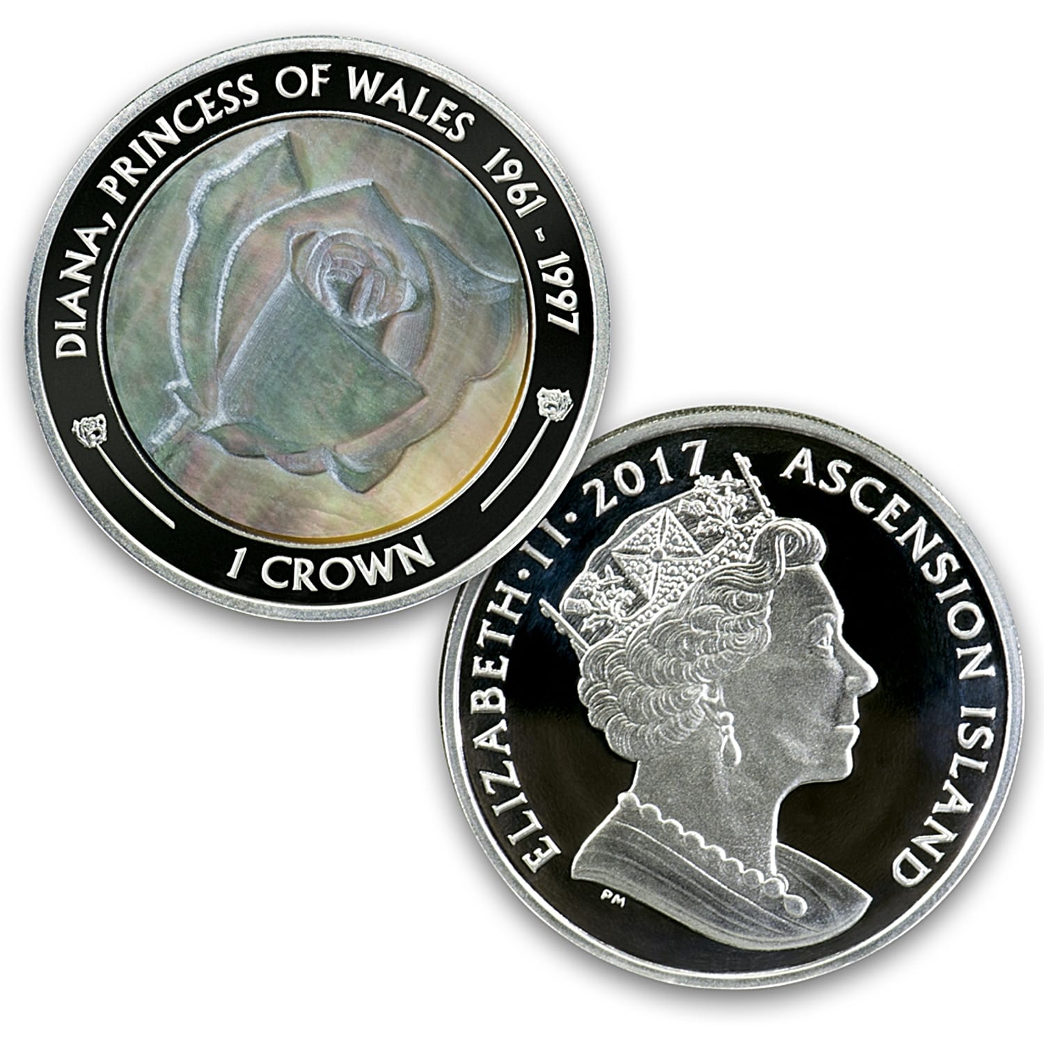 ダイアナ妃追悼記念SILVER PROOF MEMORIALCOIN  Princess Diana First Day Mother-Of-Pearl Silver Proof Coin