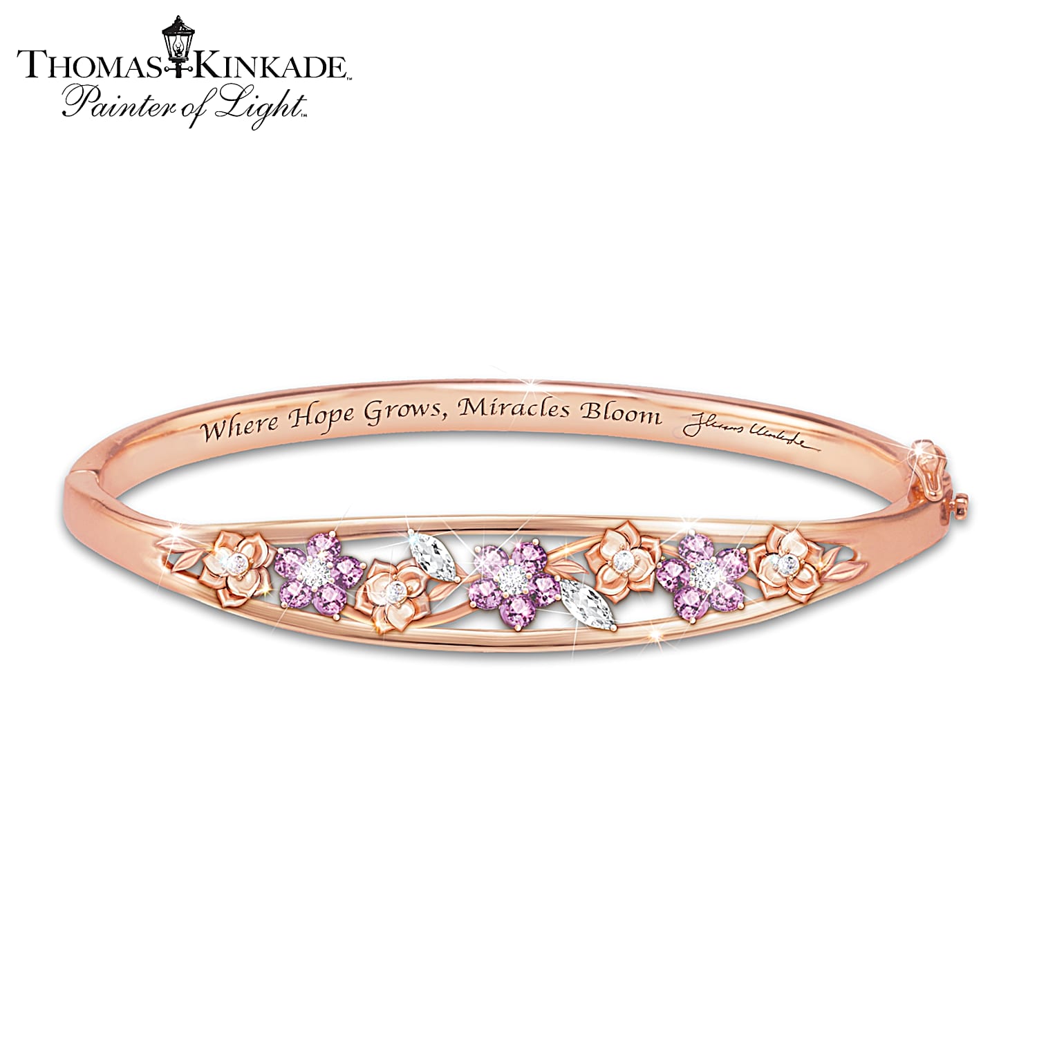 Thomas Kinkade Garden Of Hope Womens Copper Bracelet