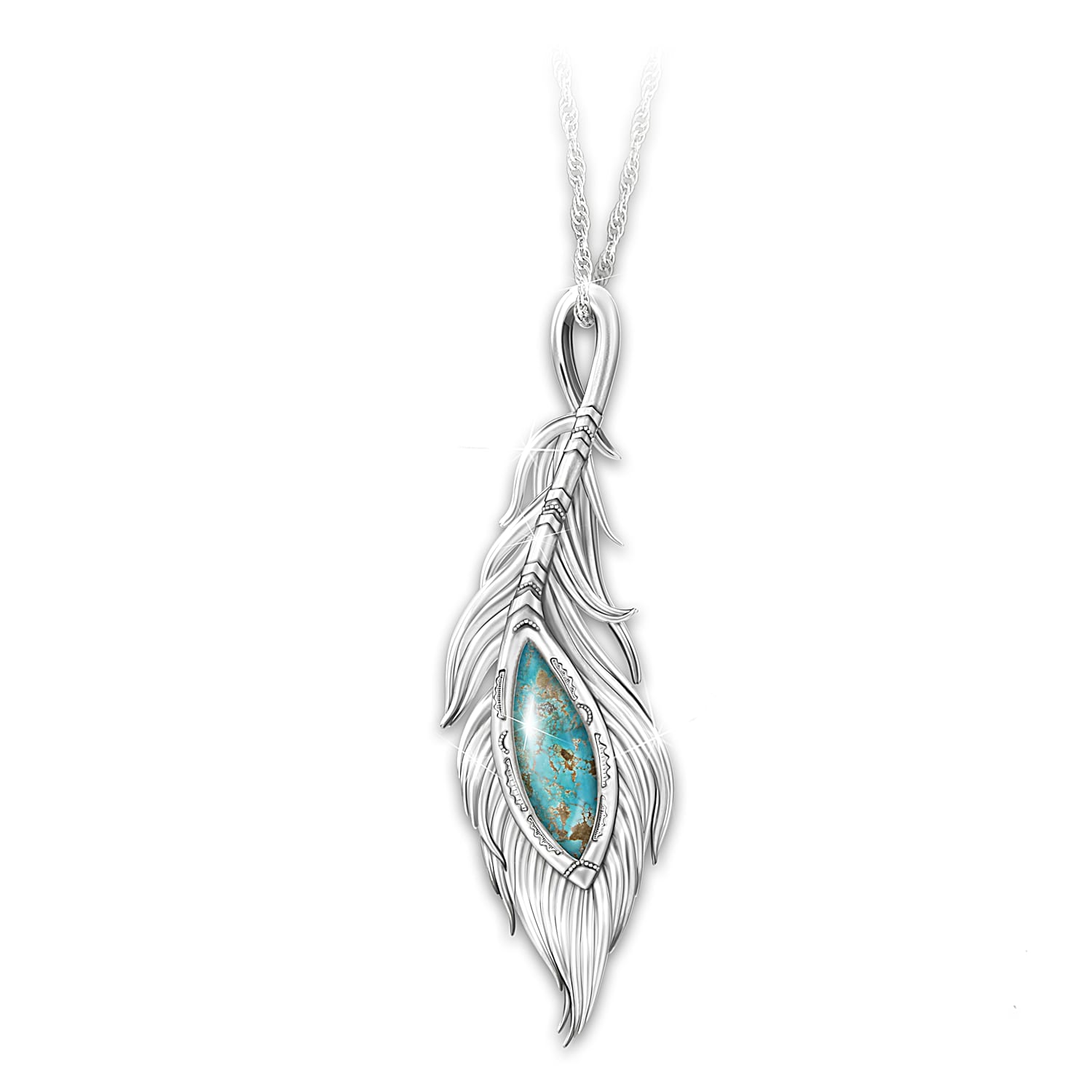 Bradford exchange feather clearance necklace