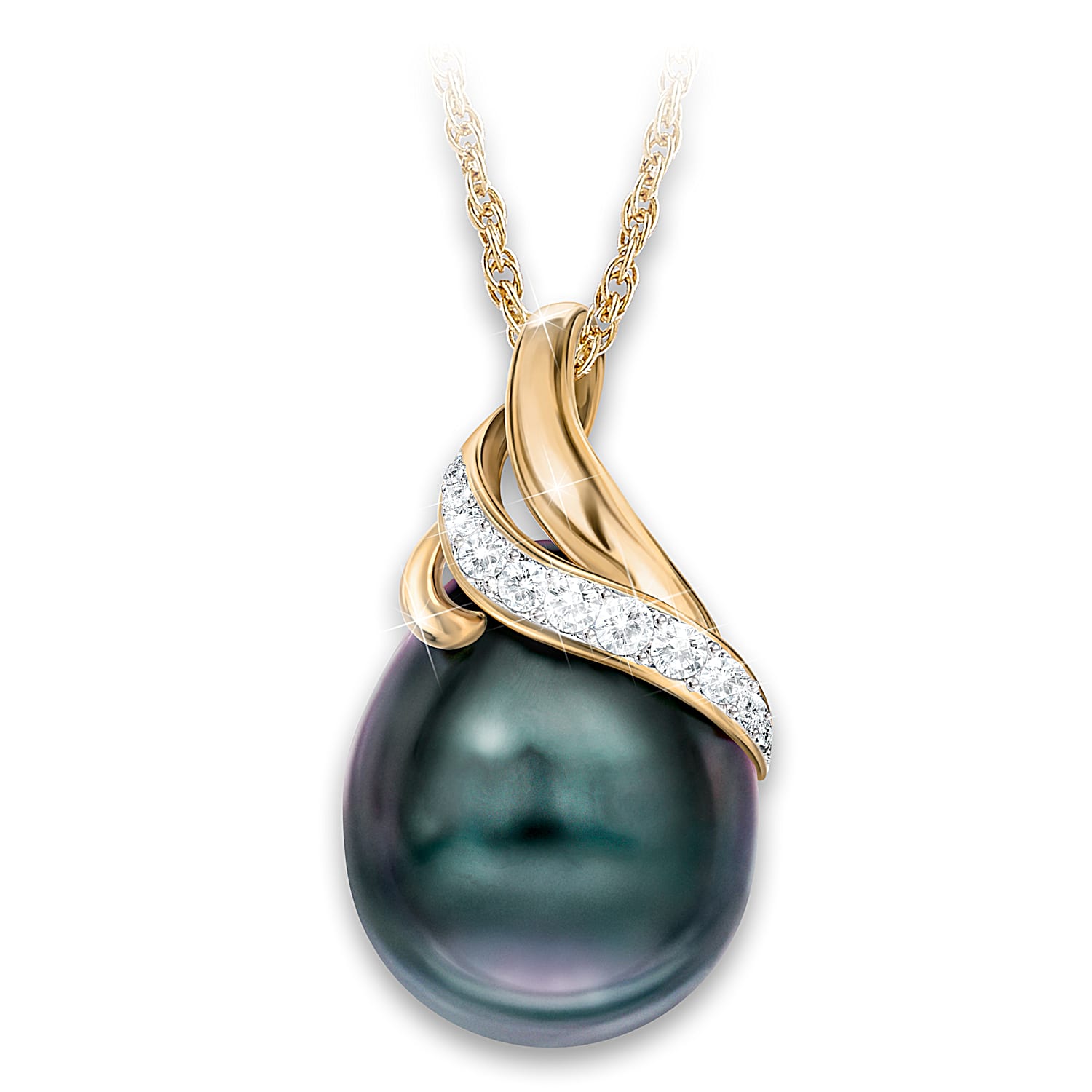 Real black pearl necklace sale