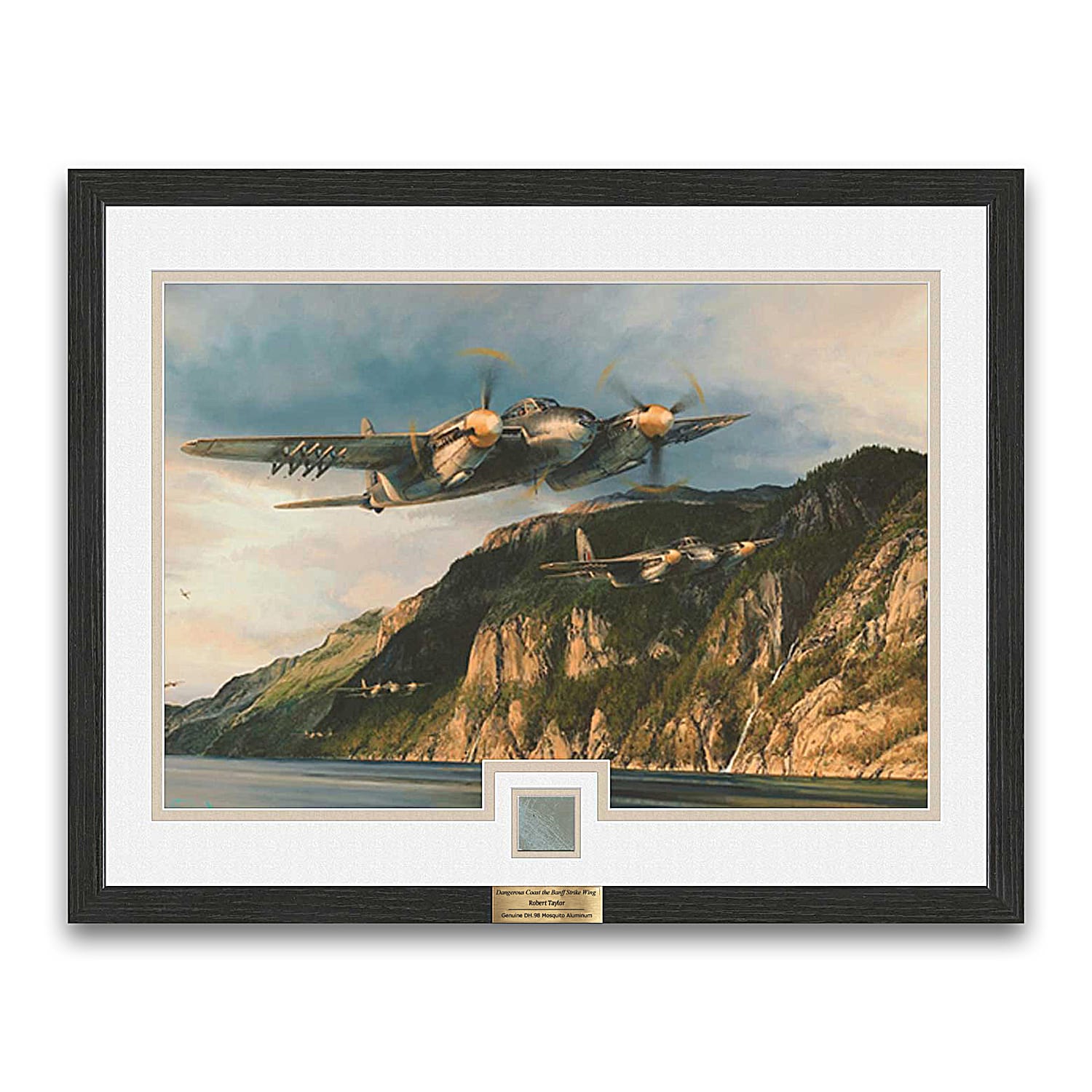 DH.98 Mosquito Bomber Framed Wall Decor Featuring Aviation Art By