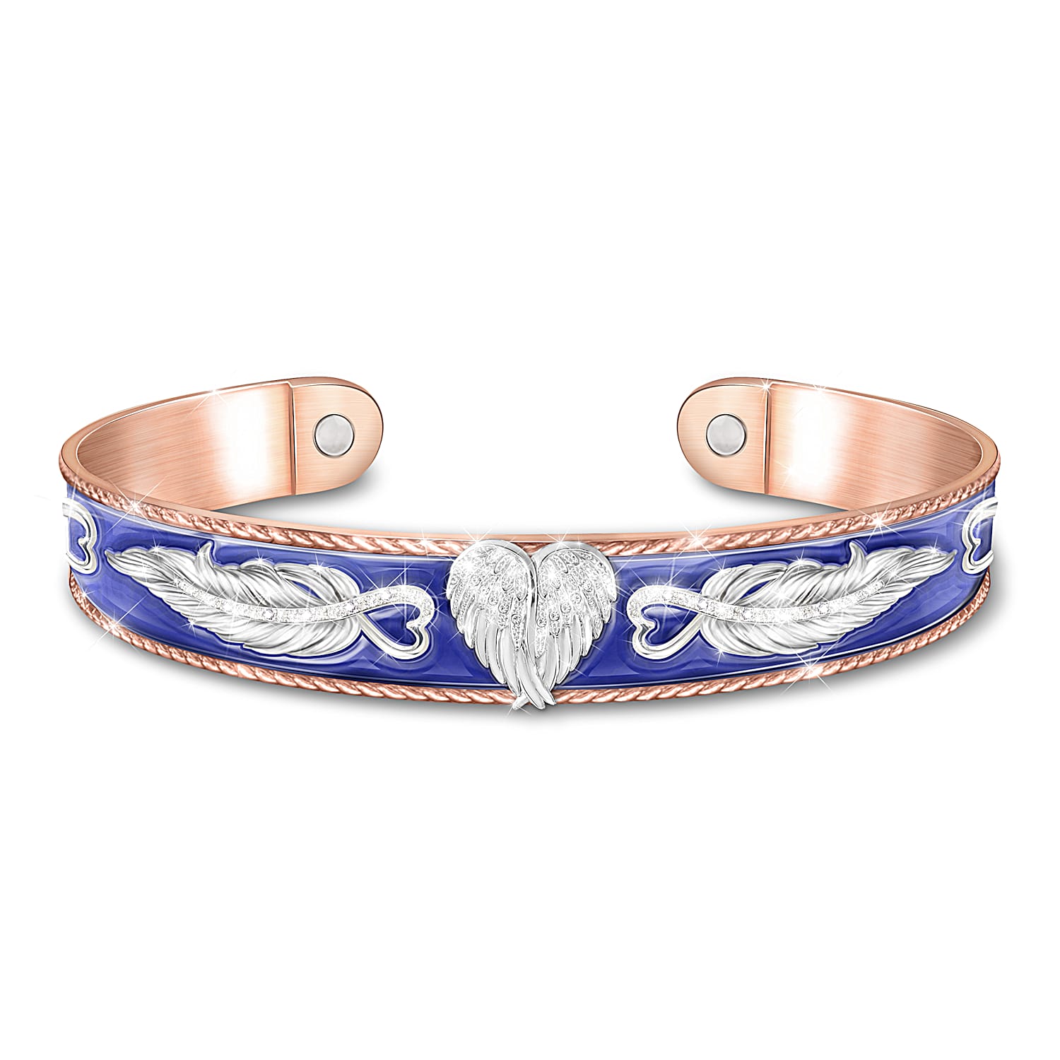 Guardian Angel Healing Embrace Bangle Style Copper Bracelet