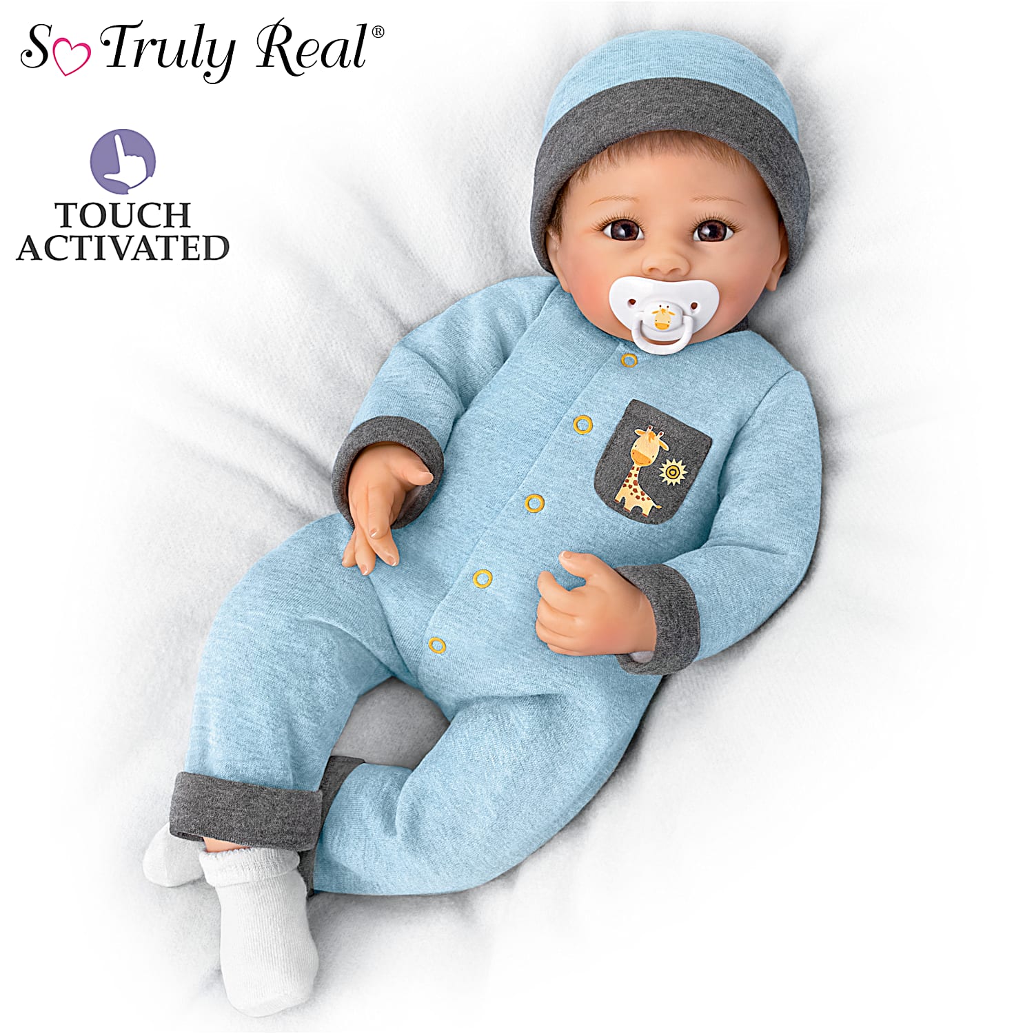 So Truly Real Little Buddy Vinyl Baby Doll Weighted To Feel Like A Newborn  With Magnetic Pacifier