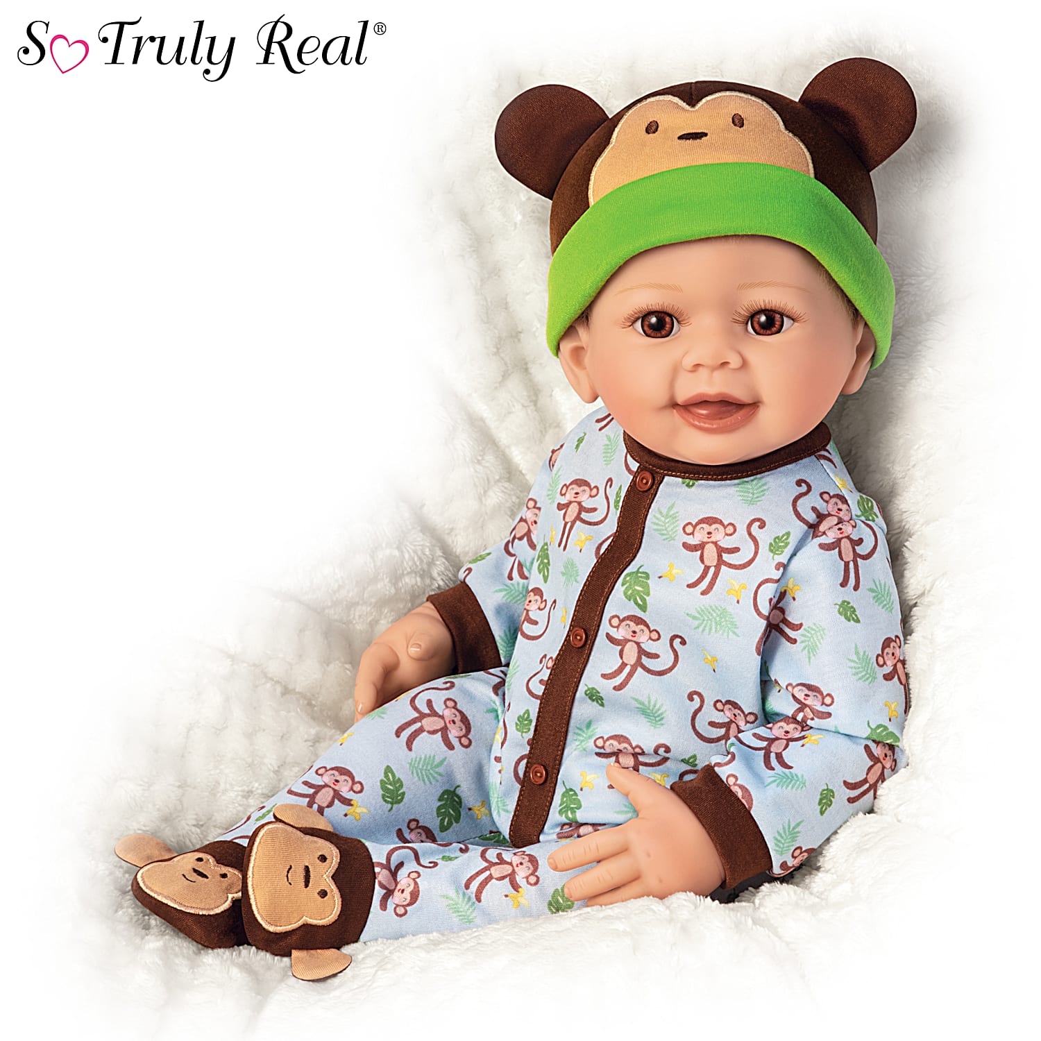 So Truly Real Lucas Realistic Baby Doll With Hand Rooted Hair