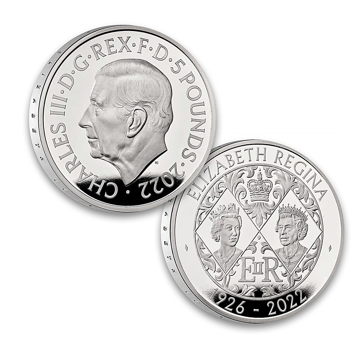 Pound Sterling Silver Coin Featuring Effigies Of Queen