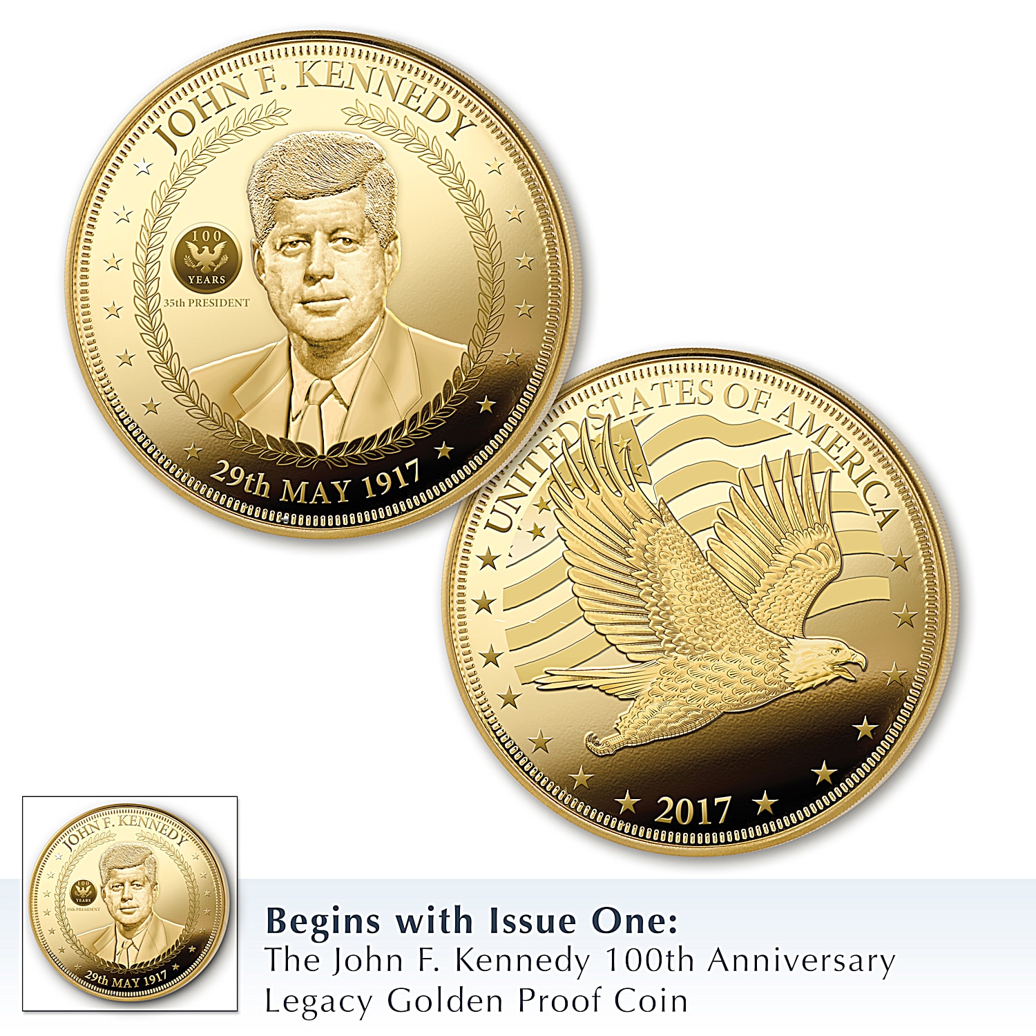 President John F. Kennedy 100th Anniversary Legacy Proof
