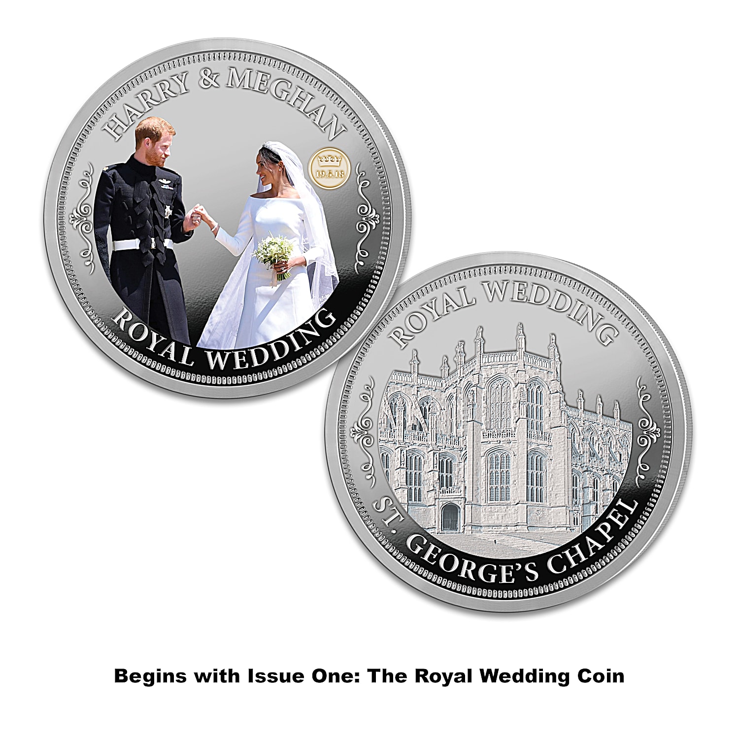 The Prince Harry And Meghan Markle Silver Plated Proof Coin Collection