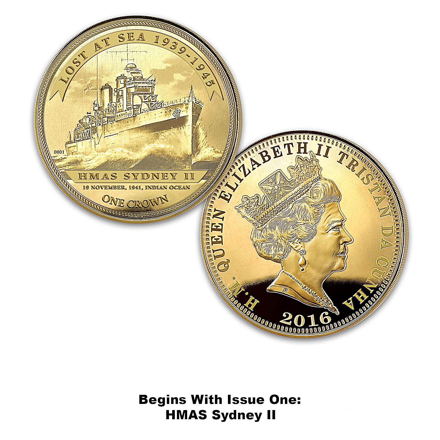 Lost At Sea World War II Gold Crown Legal Tender Coin Collection