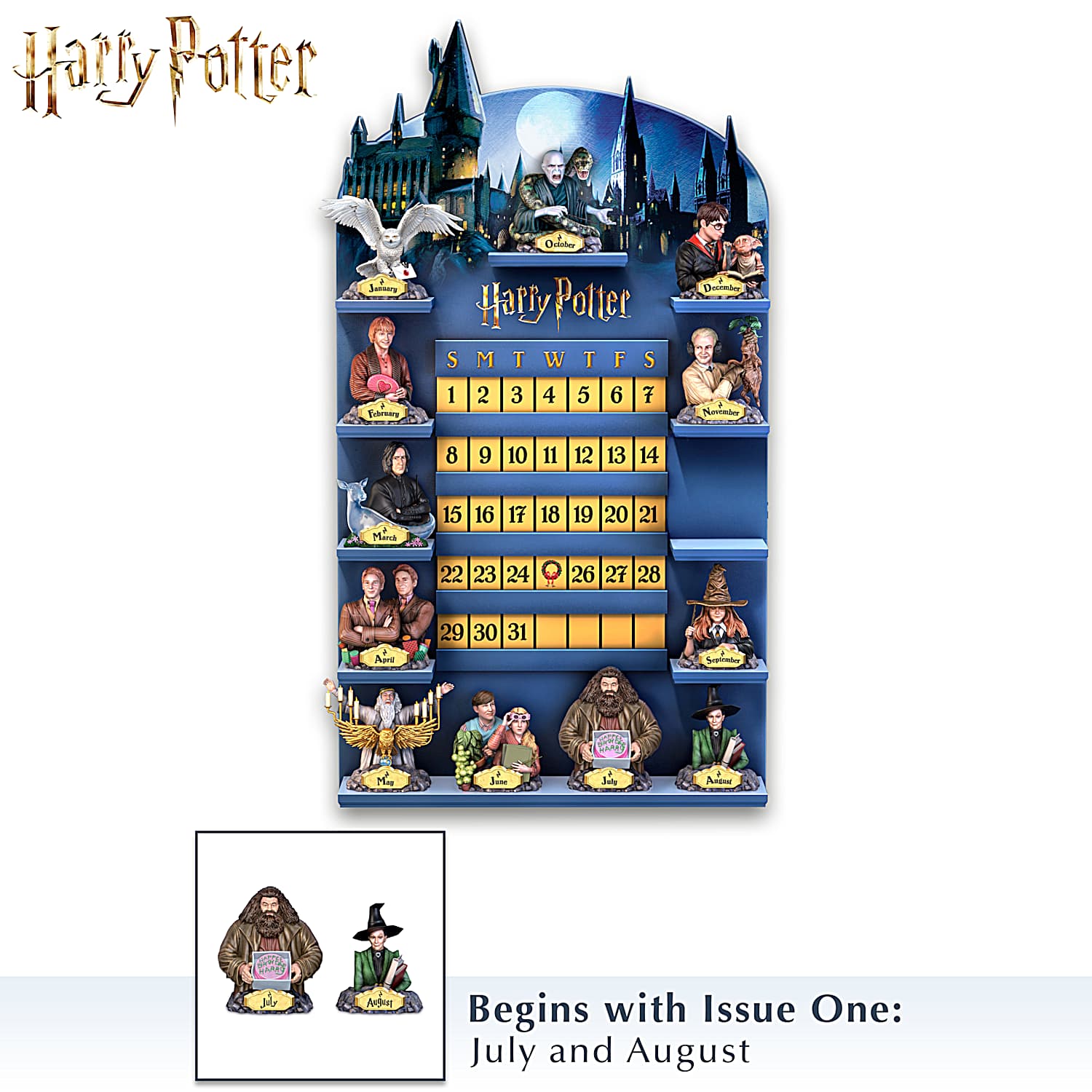 HARRY POTTER Perpetual Calendar Collection And HOGWARTS Castle Display