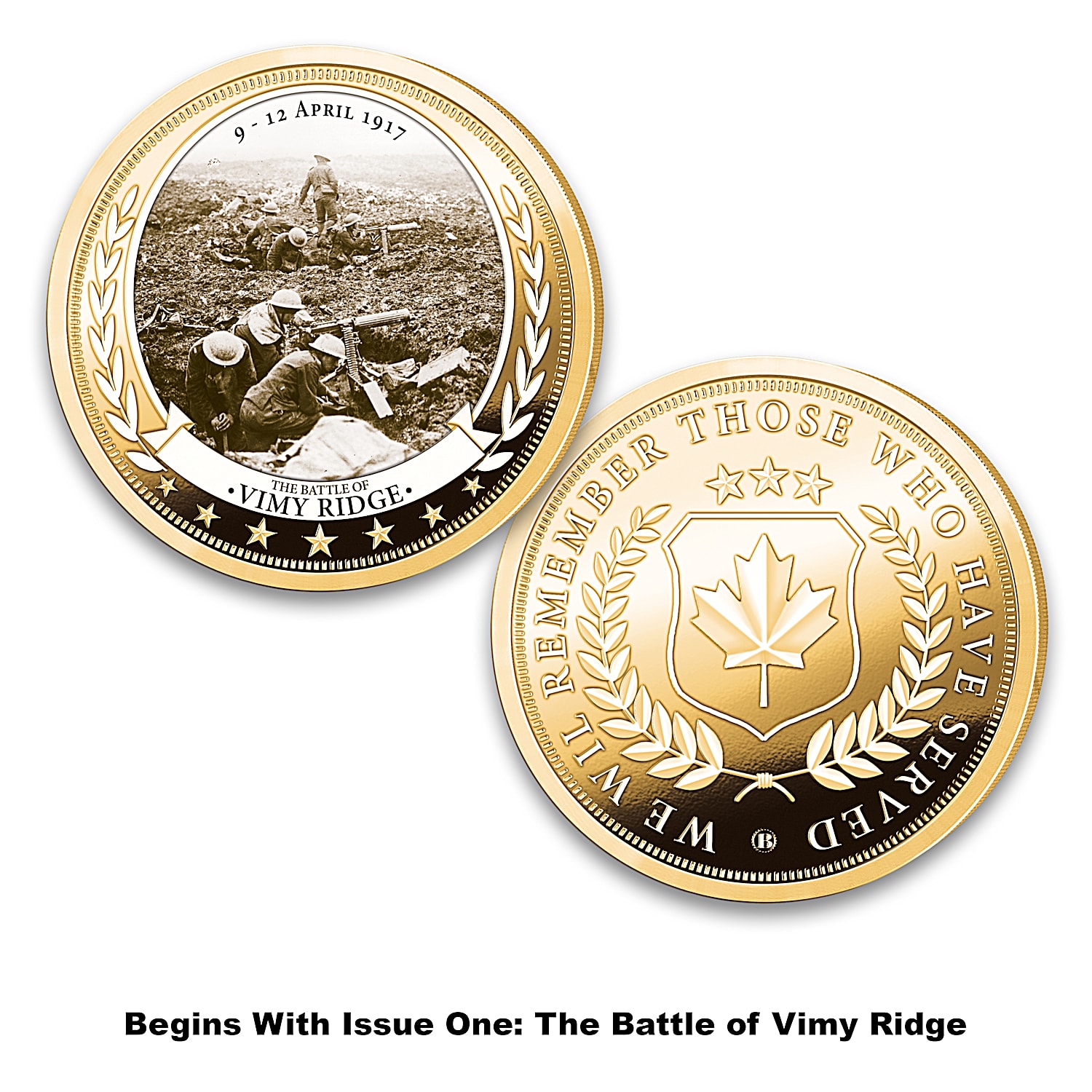 The Greatest Canadian War Battles 24K Gold-Plated Proof Coin