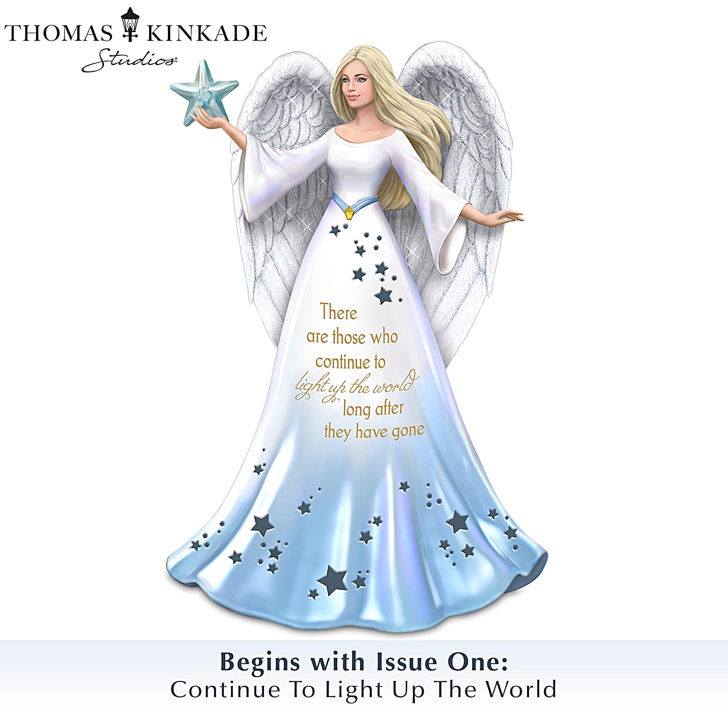 Thomas Kinkade Light Of Love Illuminated Angel Figurine