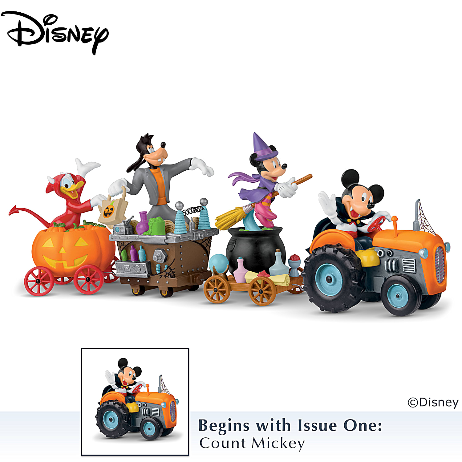 Halloween Tractor Wagon Sculpture Collection Featuring Licensed