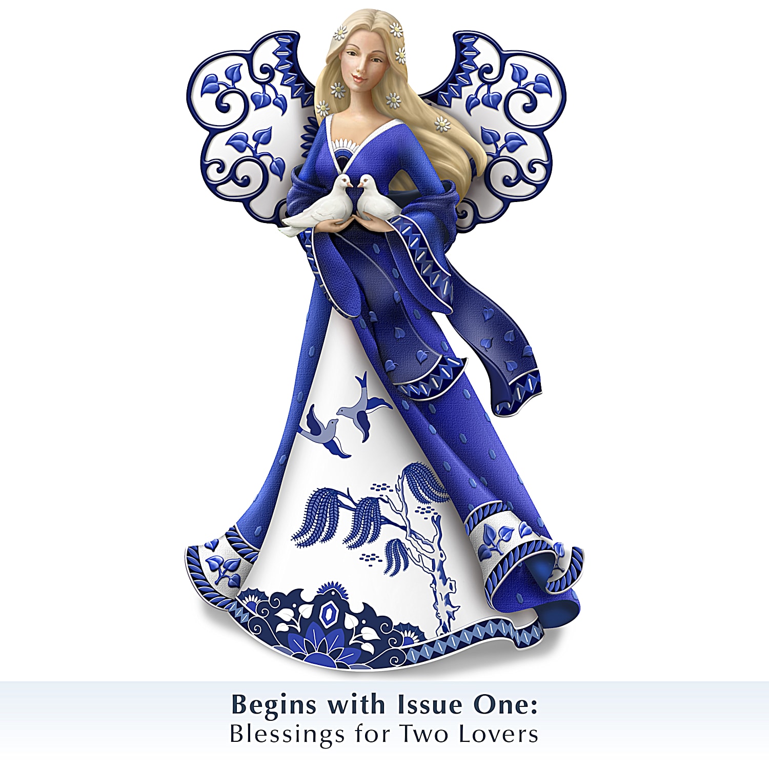The Angelic Beauties Of Blue Willow Figurine Collection