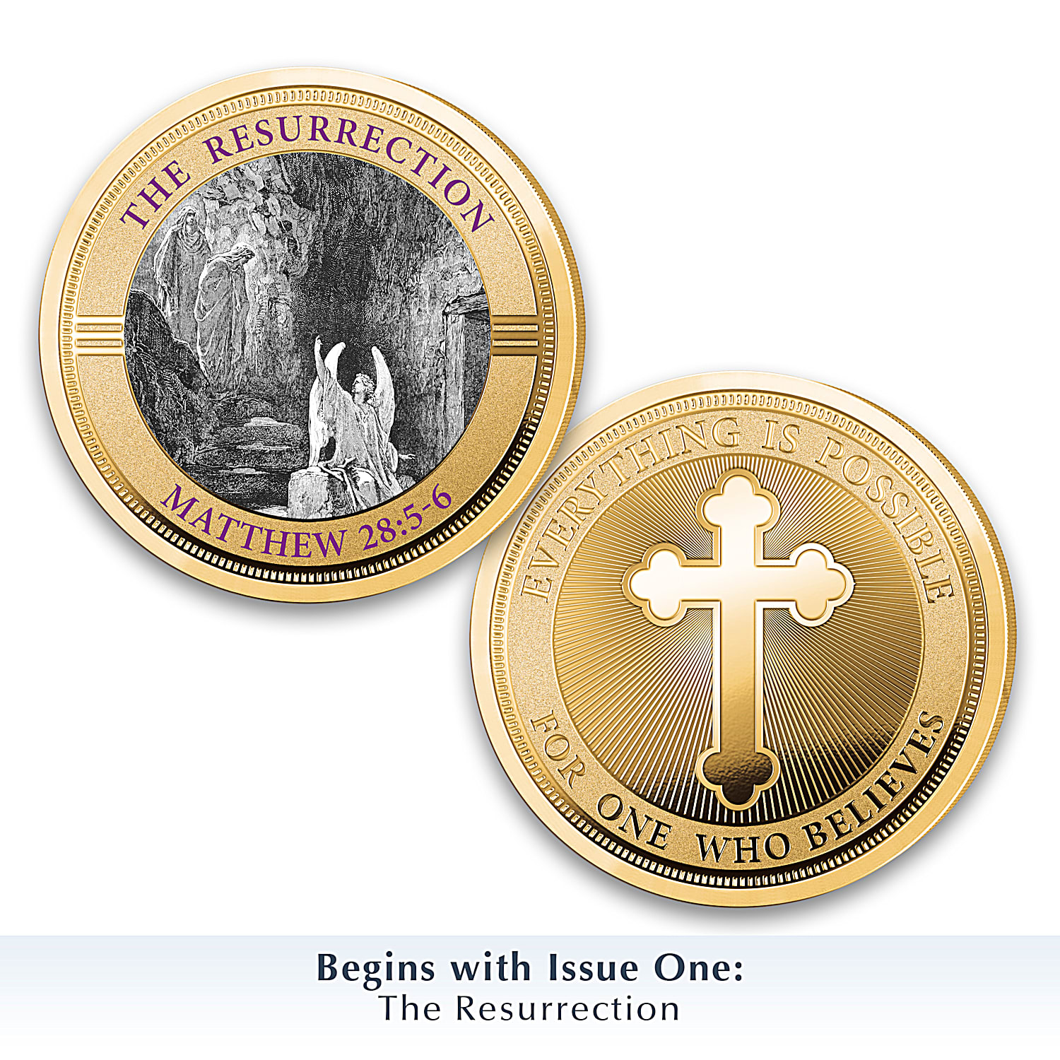 24K Gold-Plated Proof Coins Adorned With Full-Colour
