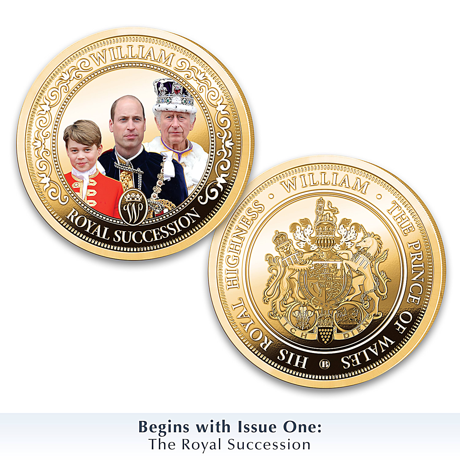 その他 Prince William z2zed1b William, Prince Of Wales 24K Gold-Plated Proof Coins Adorned With